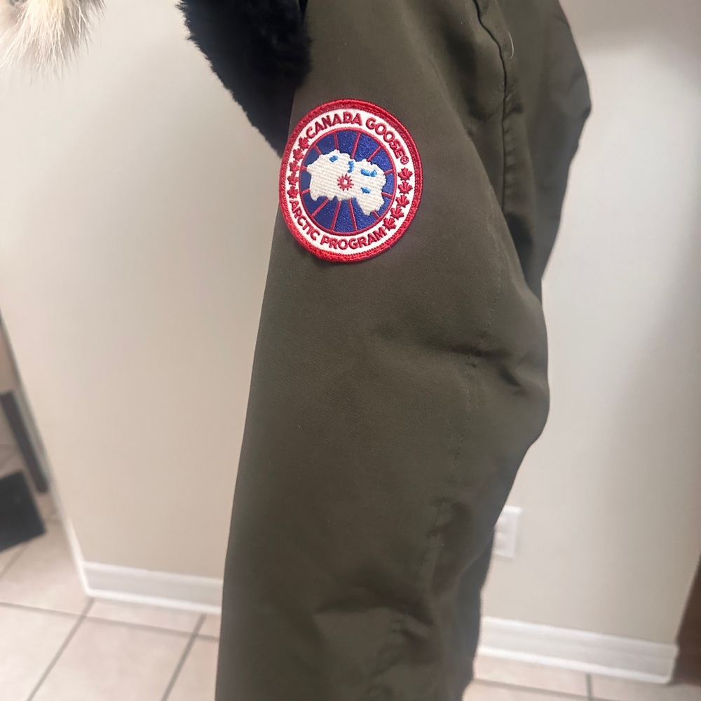CANADA GOOSE BRONTE PARKA Down Jacket Military Green Khaki Polyester - Picture 10 of 14